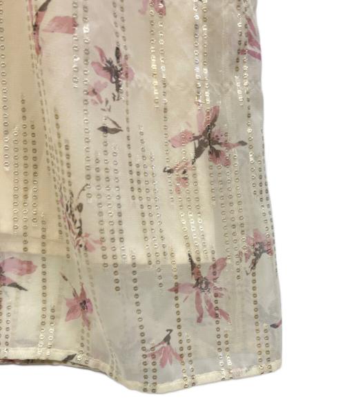 Snidel（スナイデル）Snidel (スナイデル) ラメドビーシフォンプリントワンピ イエロー サイズ:1の古着・服飾アイテム