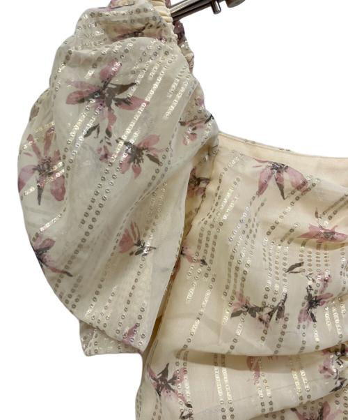 Snidel（スナイデル）Snidel (スナイデル) ラメドビーシフォンプリントワンピ イエロー サイズ:1の古着・服飾アイテム