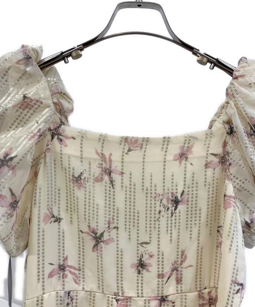 Snidel（スナイデル）Snidel (スナイデル) ラメドビーシフォンプリントワンピ イエロー サイズ:1の古着・服飾アイテム