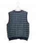 mina perhonen (ミナ ペルホネン) Kukka Kakku Knit Vest/kukka kakku ニットベスト/ads8995 ネイビー×グリーン サイズ:38：35000円
