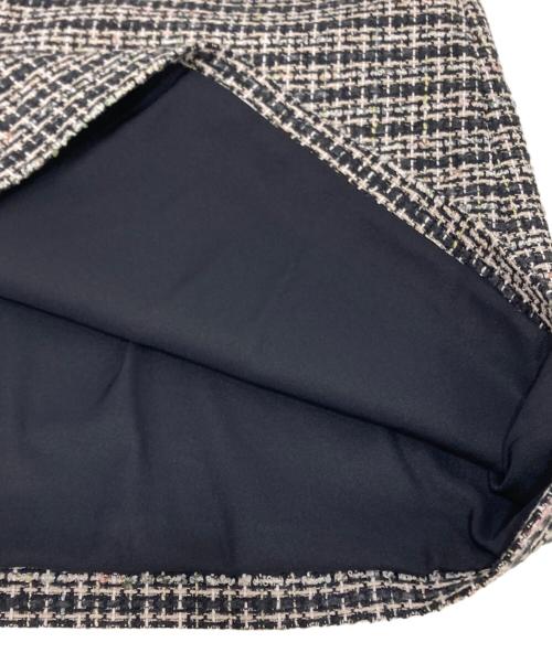 theory（セオリー）theory (セオリー) ツイードキャミソールミニワンピース ベージュ×ブラック サイズ:2の古着・服飾アイテム