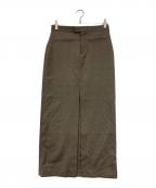 ）の古着「LONG TAILORED SKIRT」｜ブラウン