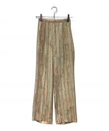 Mame Kurogouchi（マメクロゴウチ）の古着「Marble Print Silk Trousers」｜ベージュ