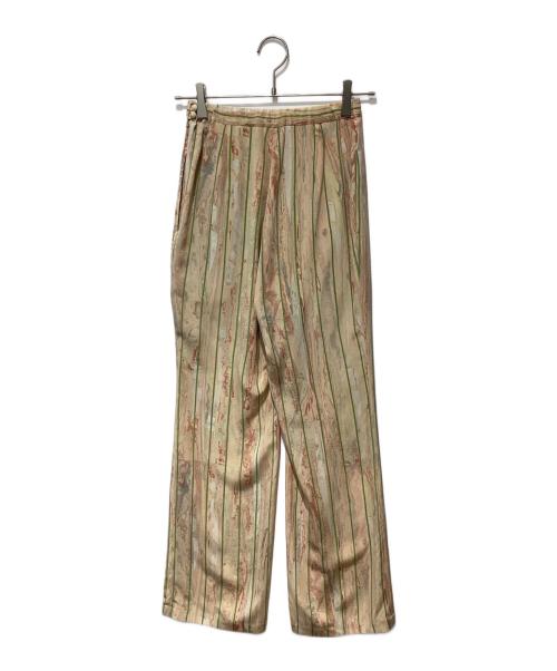 Mame Kurogouchi（マメクロゴウチ）Mame Kurogouchi (マメクロゴウチ) Marble Print Silk Trousers ベージュ サイズ:1の古着・服飾アイテム