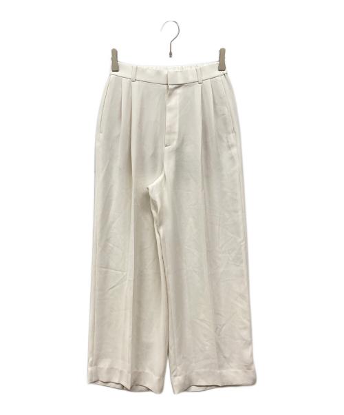 UNITED ARROWS（ユナイテッドアローズ）UNITED ARROWS (ユナイテッドアローズ) 2タック ワイドパンツ アイボリー サイズ:34の古着・服飾アイテム