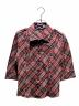 BURBERRY BLUE LABEL（バーバリー ブルー レーベル）の古着「ノバチェックシャツブラウス」｜ボルドー×ピンク