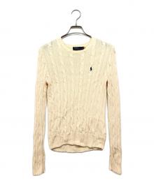 POLO RALPH LAUREN（ポロ・ラルフローレン）の古着「ケーブルニット」｜アイボリー