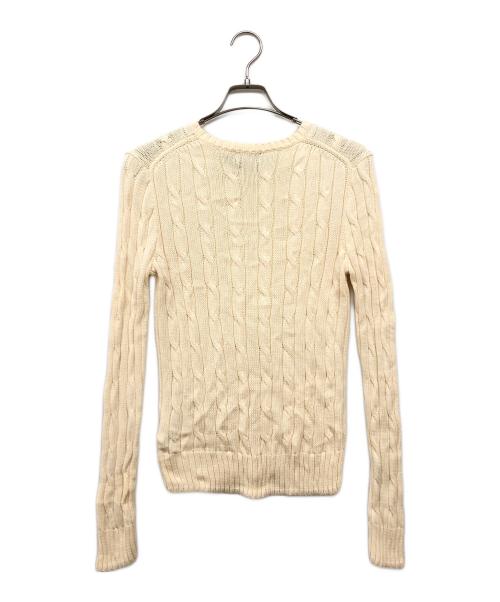 POLO RALPH LAUREN（ポロ・ラルフローレン）POLO RALPH LAUREN (ポロ・ラルフローレン) ケーブルニット アイボリー サイズ:Mの古着・服飾アイテム