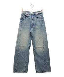 mother（マザー）の古着「THE HALF PIPE ANKLE ハイウエストワイドデニム」｜インディゴ
