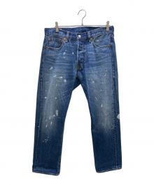 LEVI'S PReMIUM（リーバイス プレミアム）の古着「501ペイント加工デニムパンツ」｜ブルー