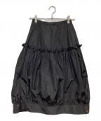 ENFOLDエンフォルド）の古着「CUFF-HEME DHARMA SKIRT」｜ブラック