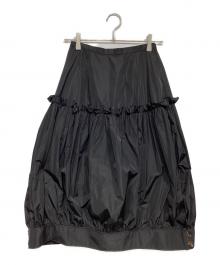 ENFOLD（エンフォルド）の古着「CUFF-HEME DHARMA SKIRT」｜ブラック