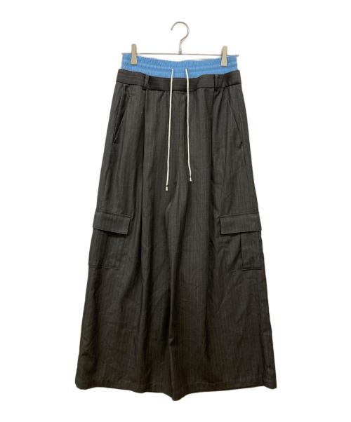 RIM.ARK（リムアーク）RIM.ARK (リムアーク) Double waist wide PT チャコールグレー サイズ:36の古着・服飾アイテム