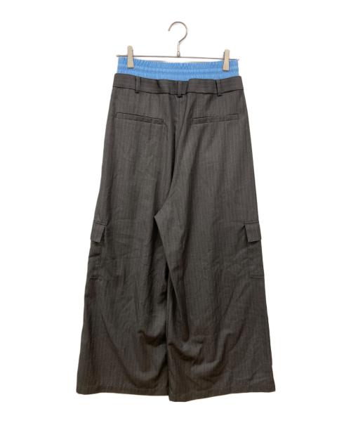 RIM.ARK（リムアーク）RIM.ARK (リムアーク) Double waist wide PT チャコールグレー サイズ:36の古着・服飾アイテム