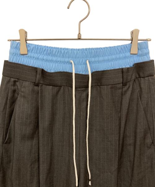 RIM.ARK（リムアーク）RIM.ARK (リムアーク) Double waist wide PT チャコールグレー サイズ:36の古着・服飾アイテム