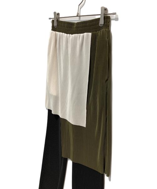 OMMO（オーエムエムオー）OMMO (オーエムエムオー) LAYERED PLEATS PT ミックス サイズ:36の古着・服飾アイテム