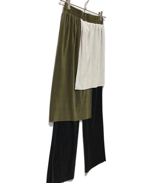 OMMO（オーエムエムオー）OMMO (オーエムエムオー) LAYERED PLEATS PT ミックス サイズ:36の古着・服飾アイテム