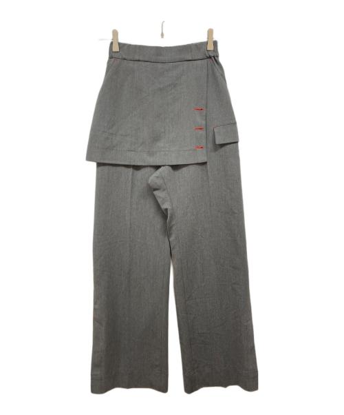 OMMO（オーエムエムオー）OMMO (オーエムエムオー) SK LAYERED PT グレー サイズ:36の古着・服飾アイテム