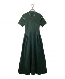 Ameri（アメリ）の古着「TRUCK JACKET LIKE FLARE DRESS/ワンピース」｜ダークグリーン
