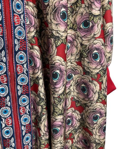 Yuko Higuchi（ユウコ ヒグチ）Yuko Higuchi (ユウコ ヒグチ) 眼花ジャージ ドレス/Jersey dress レッド サイズ:ーの古着・服飾アイテム