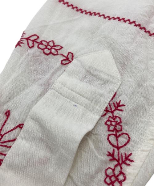 BODE（ボーディ）BODE (ボーディ) Edwardian Redwork Havana Shirt/エドワーディアン・レッドワーク・ハバナシャツ ホワイト サイズ:XS/Sの古着・服飾アイテム