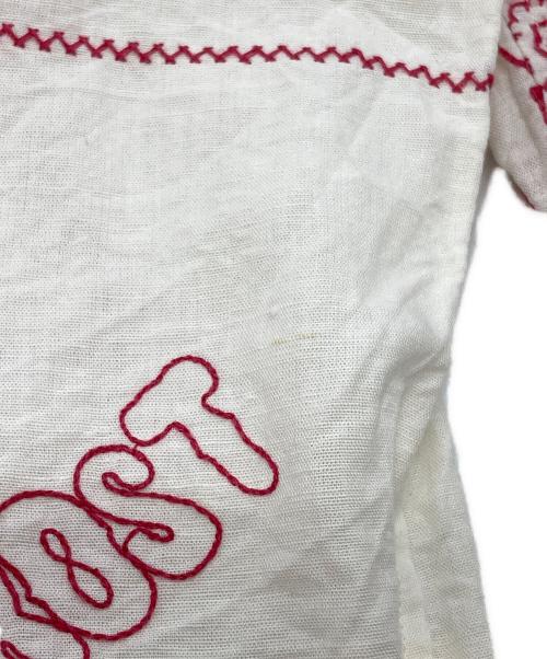 BODE（ボーディ）BODE (ボーディ) Edwardian Redwork Havana Shirt/エドワーディアン・レッドワーク・ハバナシャツ ホワイト サイズ:XS/Sの古着・服飾アイテム