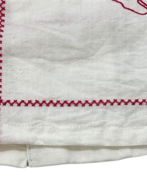 BODE（ボーディ）BODE (ボーディ) Edwardian Redwork Havana Shirt/エドワーディアン・レッドワーク・ハバナシャツ ホワイト サイズ:XS/Sの古着・服飾アイテム
