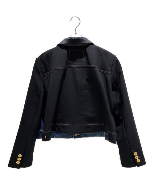 sacai（サカイ）sacai (サカイ) LEVI'S (リーバイス) 25ss Denim x Matelasse Twill JK/スリットジャケット ブラック サイズ:2の古着・服飾アイテム