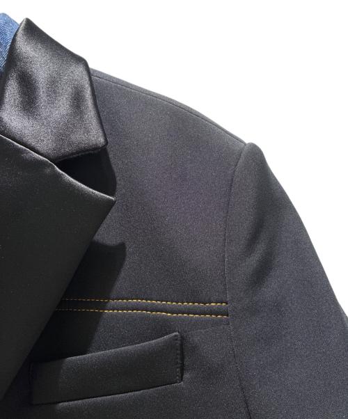 sacai（サカイ）sacai (サカイ) LEVI'S (リーバイス) 25ss Denim x Matelasse Twill JK/スリットジャケット ブラック サイズ:2の古着・服飾アイテム