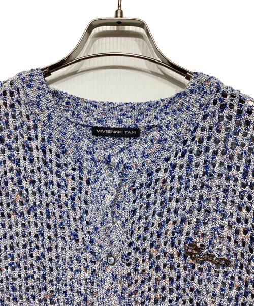 VIVIENNE TAM（ヴィヴィアンタム）VIVIENNE TAM (ヴィヴィアンタム) WL ミックスコイルツインニット ブルー サイズ:38の古着・服飾アイテム