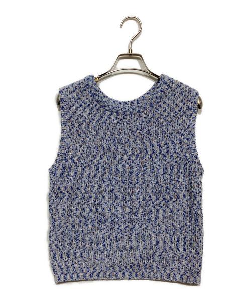 VIVIENNE TAM（ヴィヴィアンタム）VIVIENNE TAM (ヴィヴィアンタム) WL ミックスコイルツインニット ブルー サイズ:38の古着・服飾アイテム