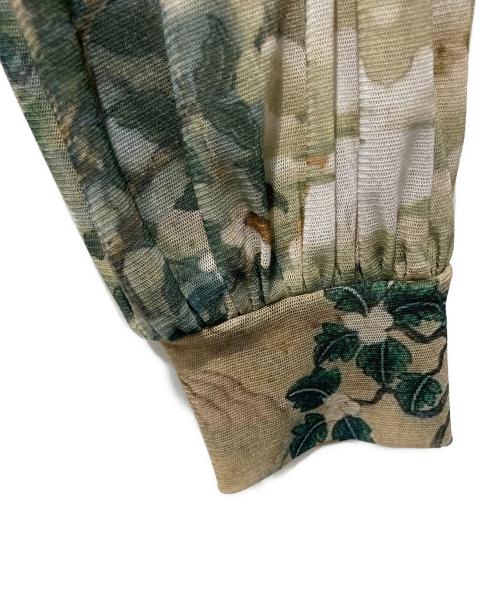 VIVIENNE TAM（ヴィヴィアンタム）VIVIENNE TAM (ヴィヴィアンタム) BUDDHA PRINT NETTING BLOUSE グリーン サイズ:38の古着・服飾アイテム