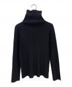 PLEATS PLEASEプリーツプリーズ）の古着「タートルネックカットソー」｜ブラック