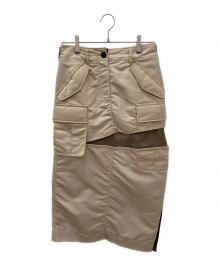 sacai（サカイ）の古着「Nylon Twill Skirt」｜ベージュ