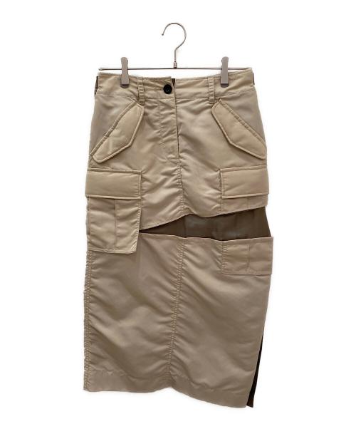 sacai（サカイ）sacai (サカイ) Nylon Twill Skirt ベージュ サイズ:1の古着・服飾アイテム
