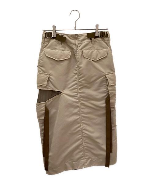 sacai（サカイ）sacai (サカイ) Nylon Twill Skirt ベージュ サイズ:1の古着・服飾アイテム