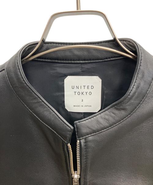 UNITED TOKYO（ユナイテッドトーキョー）UNITED TOKYO (ユナイテッドトーキョー) シングルライダースジャケット ブラック サイズ:size 2の古着・服飾アイテム