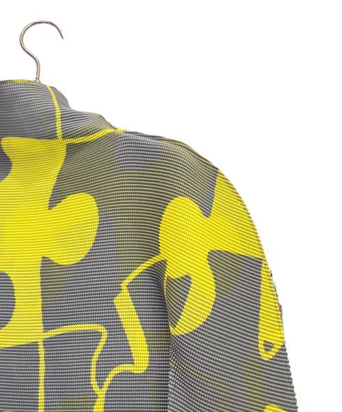 me ISSEY MIYAKE（ミーイッセイ ミヤケ）me ISSEY MIYAKE (ミーイッセイ ミヤケ) PUZZLE/パズル ハイネック プリーツ ロングスリーブ カットソー グレー サイズ:FREEの古着・服飾アイテム