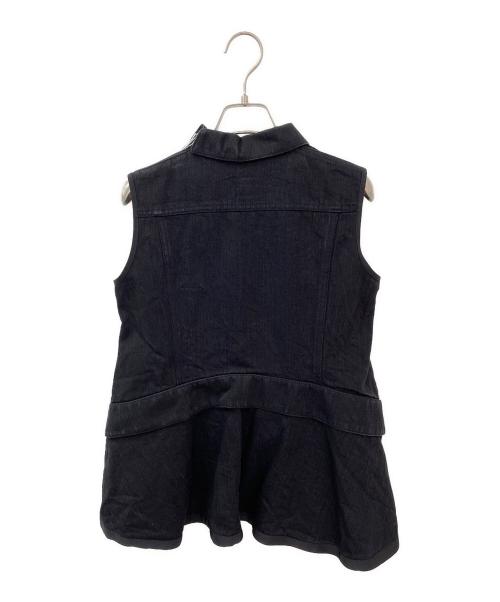 sacai（サカイ）sacai (サカイ) ノースリーブドッキングブラウス ブラック サイズ:2の古着・服飾アイテム