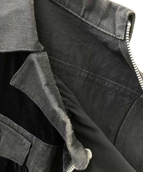 sacai（サカイ）sacai (サカイ) ノースリーブドッキングブラウス ブラック サイズ:2の古着・服飾アイテム