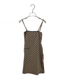 FENDI（フェンディ）の古着「Zucca Pattern Camisole Dress/ズッカ柄 キャミソールワンピース」｜ブラウン