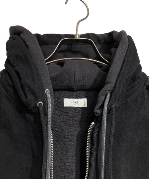 YOKE（ヨーク）YOKE (ヨーク) Connected Work Parka/コネクテッドワークパーカ グレー×ブラック サイズ:2の古着・服飾アイテム