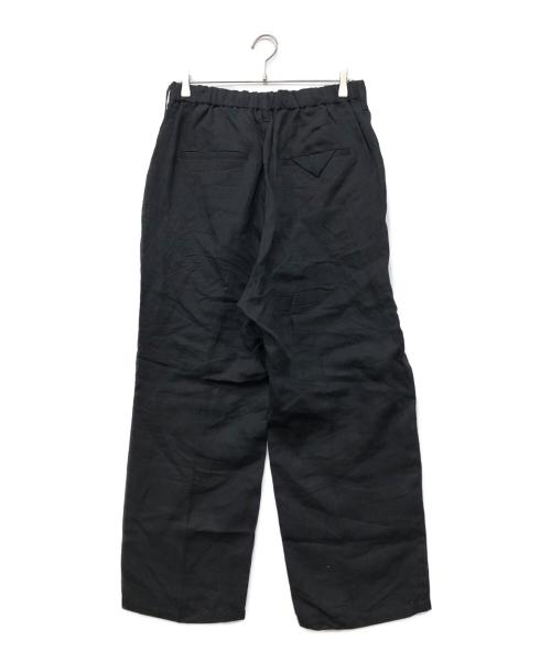 ANCELLM（アンセルム）ANCELLM (アンセルム) 100/S LINEN TUCK SLACKS ブラック サイズ:1の古着・服飾アイテム