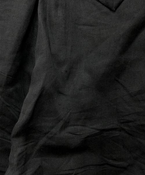 ANCELLM（アンセルム）ANCELLM (アンセルム) 100/S LINEN TUCK SLACKS ブラック サイズ:1の古着・服飾アイテム