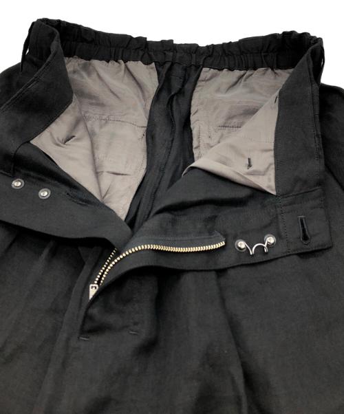 ANCELLM（アンセルム）ANCELLM (アンセルム) 100/S LINEN TUCK SLACKS ブラック サイズ:1の古着・服飾アイテム