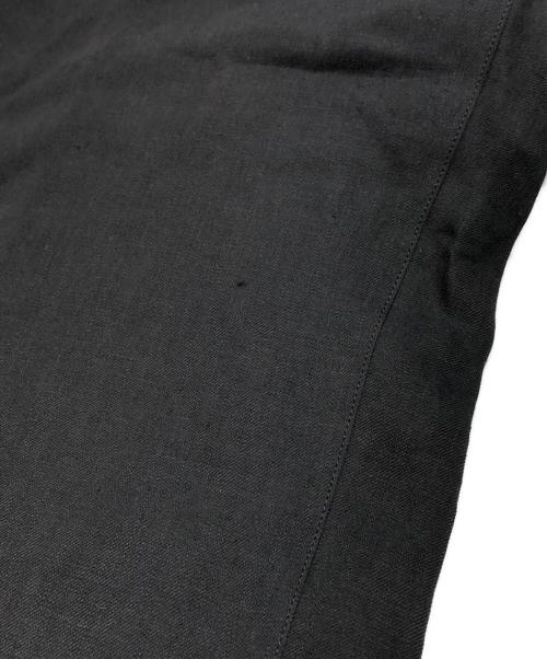ANCELLM（アンセルム）ANCELLM (アンセルム) 100/S LINEN TUCK SLACKS ブラック サイズ:1の古着・服飾アイテム