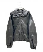 LOEWEロエベ）の古着「フーデッド ジャケット ナパラムスキン/H526Y34L18」｜ブラック