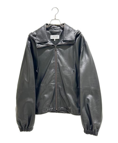 LOEWE（ロエベ）LOEWE (ロエベ) フーデッド ジャケット ナパラムスキン/H526Y34L18 ブラック サイズ:48の古着・服飾アイテム
