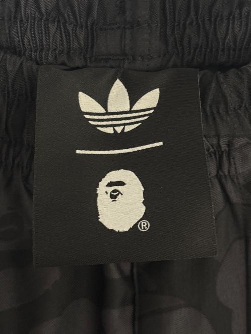 adidas（アディダス）adidas (アディダス) A BATHING APE (アベイシングエイプ) JACQUARD PANTS BAPE ブラック サイズ:Mの古着・服飾アイテム
