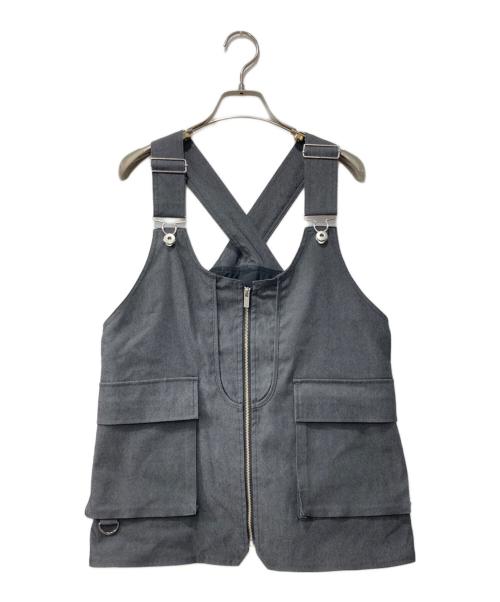 Ameri（アメリ）Ameri (アメリ) WORK VEST SET DRESS/ワンピース グレー×ブラック サイズ:Sの古着・服飾アイテム